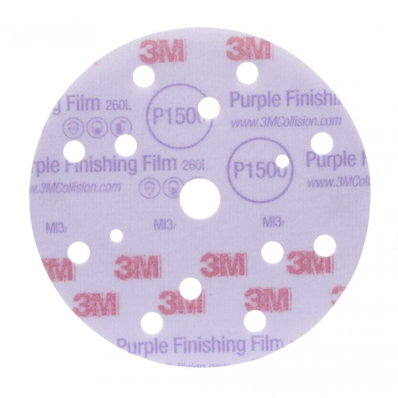3m-hookit-260l-purple-dischi-abrasivi-di-finitura-15-fori-p1000-150mm-pn-51157